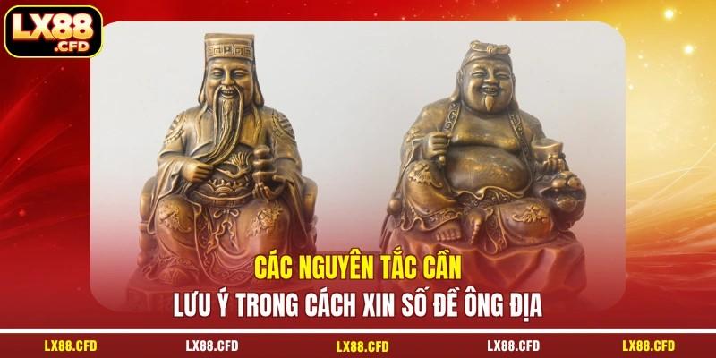Các nguyên tắc cần lưu ý trong cách xin số đề Ông Địa